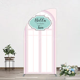 Lofaris Fairy Pink Window 2bd Birthday Party Half Moon Arch Backdrop